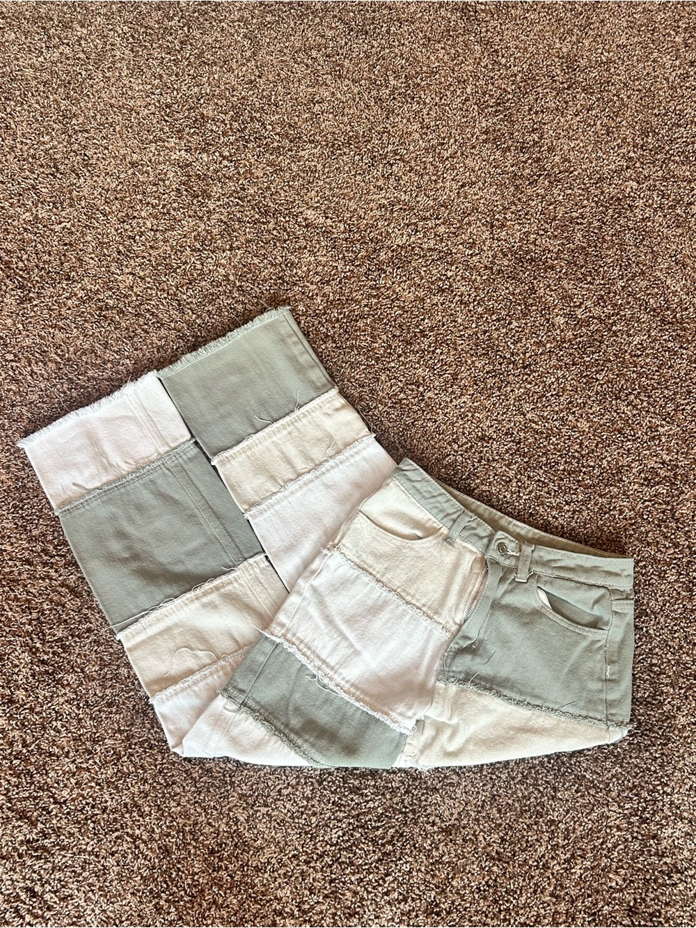 Colorblock High-Waist Patchwork Women’s jeans - Sage & Cream